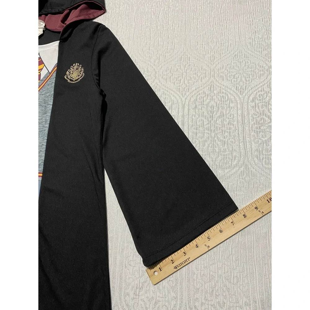 H&M x Harry Potter Girls Black Gryffindor Hooded Costume Dress Size 12/14